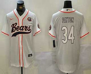 Men's Chicago Bears #34 Walter Payton White Throwback With Patch Cool Base Stitched Baseball Jersey,We sell and wholesale Men's Chicago Bears #34 Walter Payton White Throwback With Patch Cool Base Stitched Baseball Jersey on line form chian!
